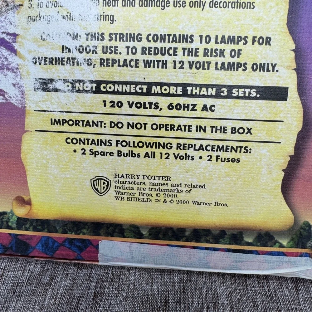 Vintage 2000 Harry Potter Kurt Adler 10 Light Set String Lights WORKS
